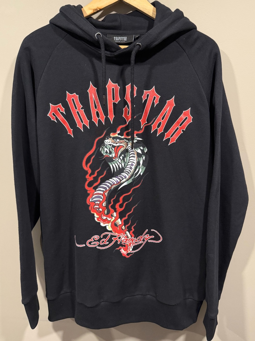 Trapstar x Ed Hardy Black Graphic Hoodie - Men